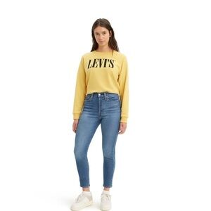 Sz30 Levi’s Wedgie Skinny in Devil Medium Wash Button Fly NWOT condition
